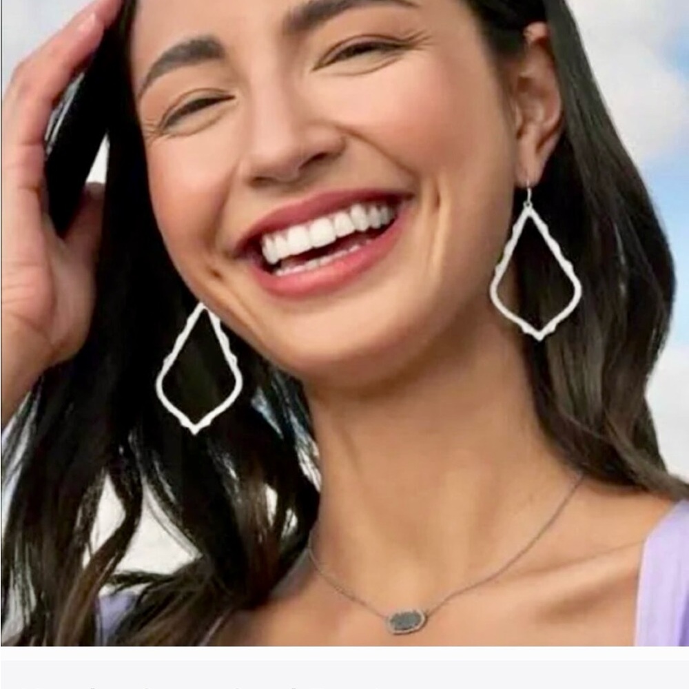 Kendra Scott Elegant Silver Drop Earrings